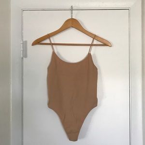 Forever 21 Nude Ribbed Body Suit
